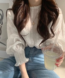 Felt-Maglietta | 刺繍レースブラウス(シャツ/ブラウス)