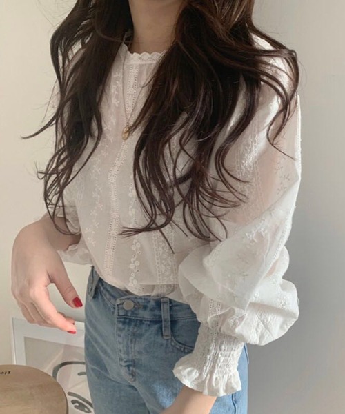 Felt-Maglietta（フェルトマリエッタ）の「刺繍レースブラウス（シャツ/ブラウス・レディース・ホワイト・FREE）」の9枚目の写真