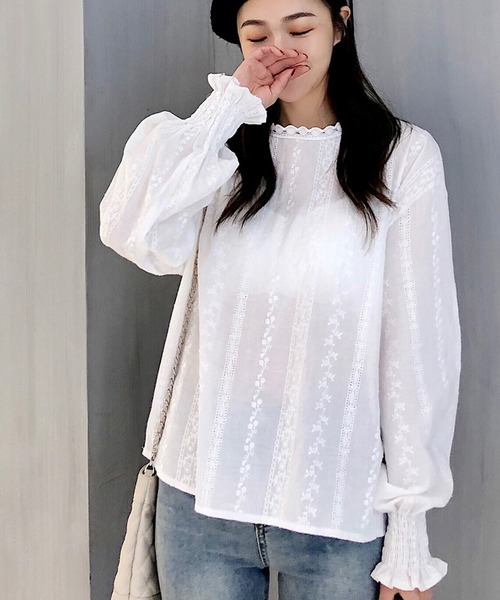 Felt-Maglietta（フェルトマリエッタ）の「刺繍レースブラウス（シャツ/ブラウス・レディース・ホワイト・FREE）」の2枚目の写真