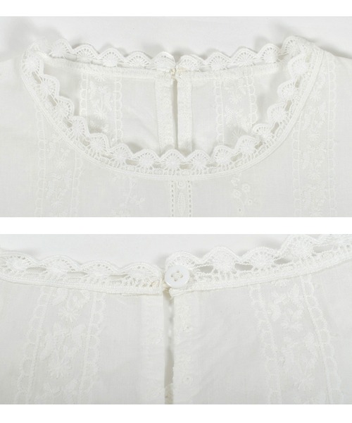 Felt-Maglietta（フェルトマリエッタ）の「刺繍レースブラウス（シャツ/ブラウス・レディース・ホワイト・FREE）」の4枚目の写真
