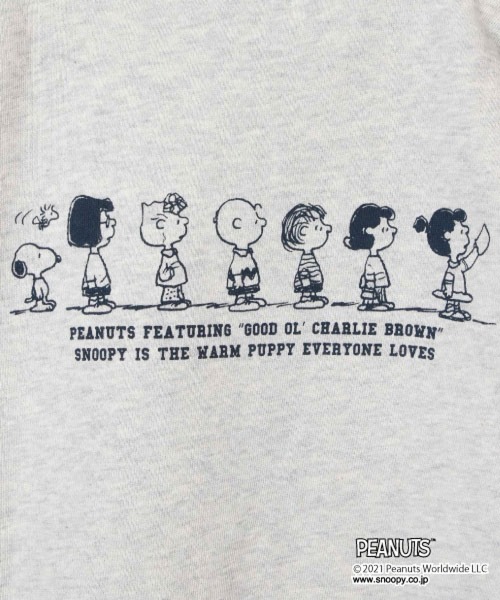 GLOBAL WORK(グローバルワーク)の「キッズ/PEANUTS/クルースウェット/218325(Tシャツ/カットソー・キッズ・チャコールグレー/ライトピンク/オフホワイト/ネイビー/ブラック・110cm/100cm/120cm/130cm/140cm/150cm/160cm)」の13枚目の写真