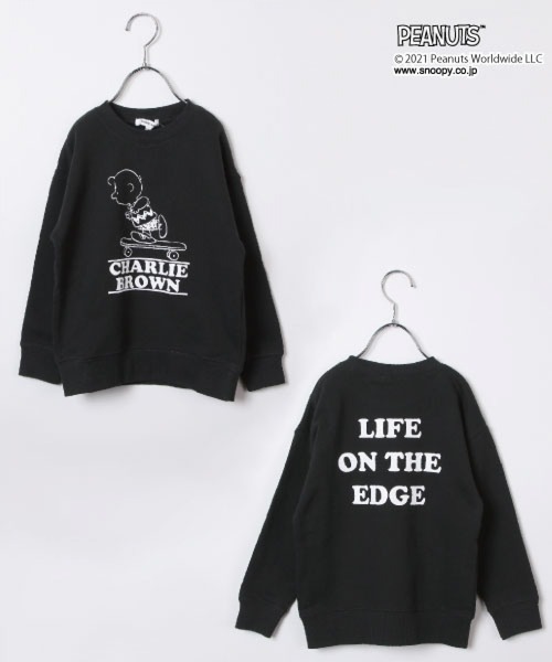GLOBAL WORK(グローバルワーク)の「キッズ/PEANUTS/クルースウェット/218325(Tシャツ/カットソー・キッズ・チャコールグレー/ライトピンク/オフホワイト/ネイビー/ブラック・110cm/100cm/120cm/130cm/140cm/150cm/160cm)」の12枚目の写真