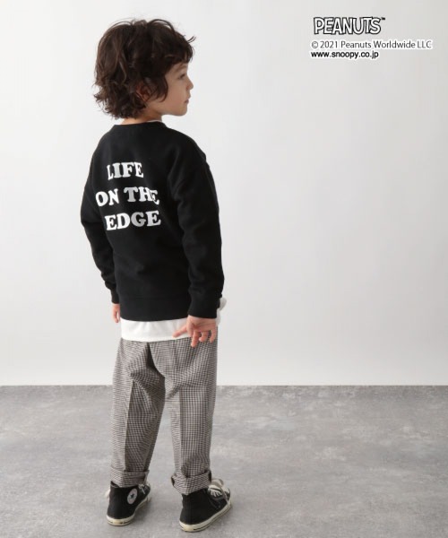 GLOBAL WORK(グローバルワーク)の「キッズ/PEANUTS/クルースウェット/218325(Tシャツ/カットソー・キッズ・チャコールグレー/ライトピンク/オフホワイト/ネイビー/ブラック・110cm/100cm/120cm/130cm/140cm/150cm/160cm)」の14枚目の写真