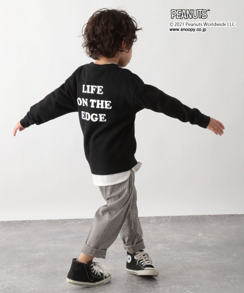 GLOBAL WORK(グローバルワーク)の「キッズ/PEANUTS/クルースウェット/218325(Tシャツ/カットソー・キッズ・チャコールグレー/ライトピンク/オフホワイト/ネイビー/ブラック・110cm/100cm/120cm/130cm/140cm/150cm/160cm)」の18枚目の写真