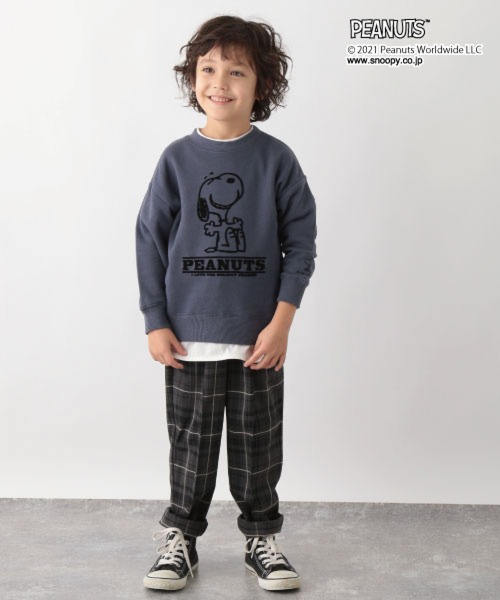 GLOBAL WORK(グローバルワーク)の「キッズ/PEANUTS/クルースウェット/218325(Tシャツ/カットソー・キッズ・チャコールグレー/ライトピンク/オフホワイト/ネイビー/ブラック・110cm/100cm/120cm/130cm/140cm/150cm/160cm)」の15枚目の写真