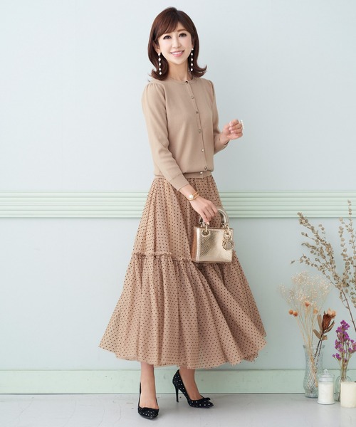 Prima Scherrer(プリマシェレル)の「ニット カーディガン ベーシック ギャザー袖 Prima Scherrer(カーディガン/ボレロ・レディース・ブラック/ベージュ/ピンク/ラベンダー・S/M)」の14枚目の写真