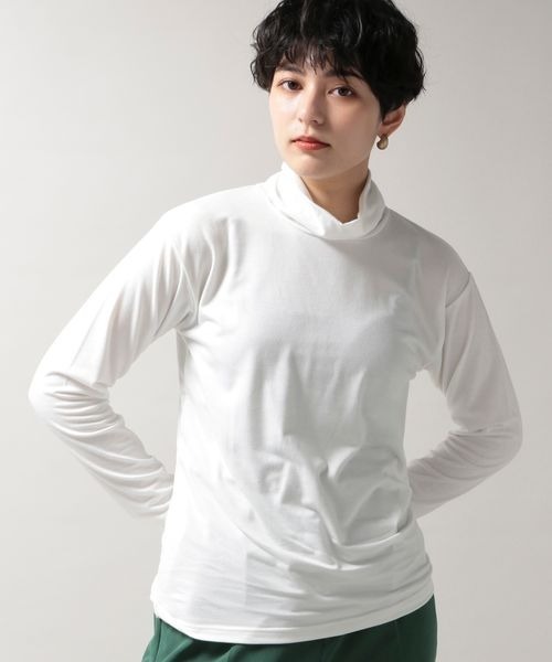RAGEBLUE（レイジブルー）の「シンプルインナータートルネック/238111（Tシャツ/カットソー・レディース・ダークブラウン/ベージュ系その他/ブルー系その他/オレンジ系その他/ホワイト/ブラック・FREE）」の2枚目の写真