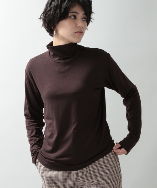 RAGEBLUE（レイジブルー）の「シンプルインナータートルネック/238111（Tシャツ/カットソー・レディース・ダークブラウン/ベージュ系その他/ブルー系その他/オレンジ系その他/ホワイト/ブラック・FREE）」の16枚目の写真