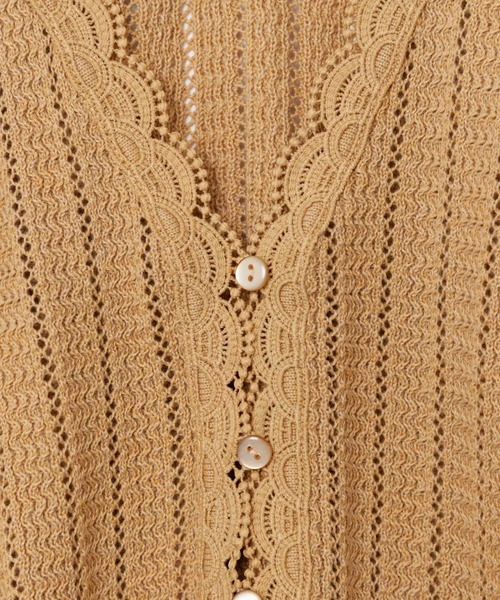 LAYMEE(レイミー)の「Nancy 2way knit cardigan / ナンシー2wayニットカーディガン(カーディガン/ボレロ・レディース・イエロー/グレー系その他/ブラック・FREE)」の8枚目の写真