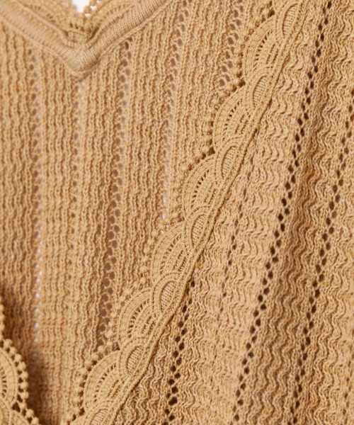 LAYMEE(レイミー)の「Nancy 2way knit cardigan / ナンシー2wayニットカーディガン(カーディガン/ボレロ・レディース・イエロー/グレー系その他/ブラック・FREE)」の10枚目の写真