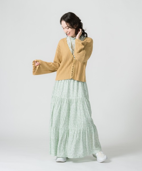 LAYMEE(レイミー)の「Nancy 2way knit cardigan / ナンシー2wayニットカーディガン(カーディガン/ボレロ・レディース・イエロー/グレー系その他/ブラック・FREE)」の14枚目の写真