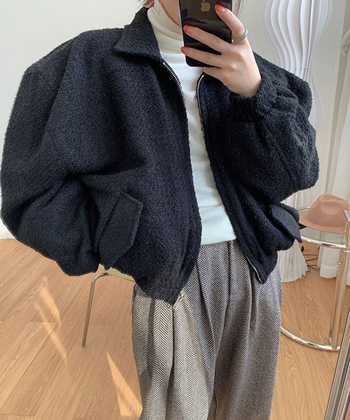 【chuclla】【2021/AW】Balloon silhouette lapel jacket chw21a125