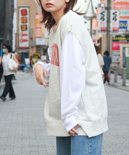 sevens(セブンズ)の「【sevens】カレッジロゴptBIGベスト(ベスト・レディース・ネイビー/オートミール/ベージュ系その他/ブルー系その他/スミクロ・FREE)」の7枚目の写真