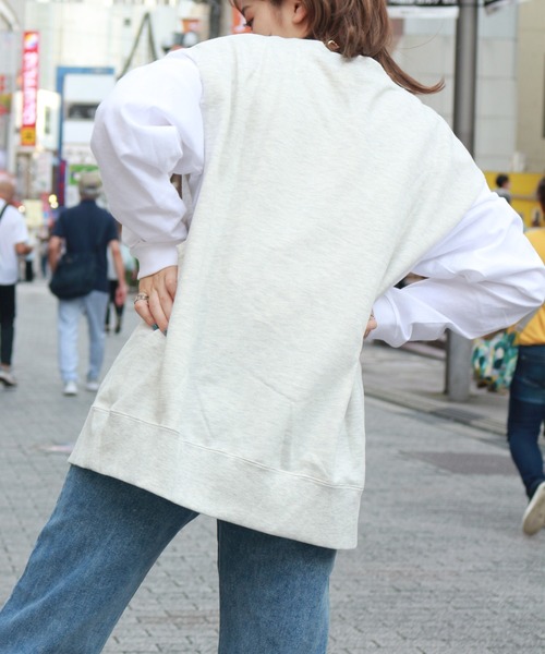 sevens(セブンズ)の「【sevens】カレッジロゴptBIGベスト(ベスト・レディース・ネイビー/オートミール/ベージュ系その他/ブルー系その他/スミクロ・FREE)」の8枚目の写真