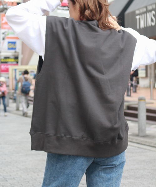 sevens(セブンズ)の「【sevens】カレッジロゴptBIGベスト(ベスト・レディース・ネイビー/オートミール/ベージュ系その他/ブルー系その他/スミクロ・FREE)」の13枚目の写真