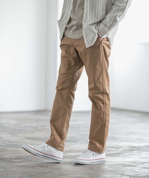 GLOBAL WORK（グローバルワーク）の「スタイルアップチノ＋WARM/218043（チノパンツ・メンズ・ベージュ/カーキ/ネイビー・SMALL/MEDIUM/LARGE/X-LARGE）」の2枚目の写真