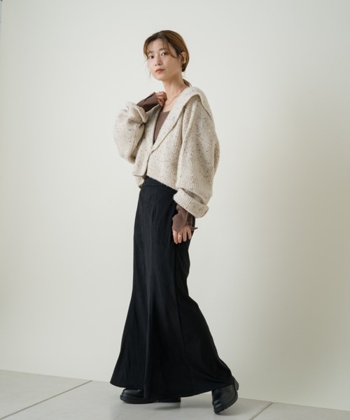 Kastane（カスタネ）の「袖ボタンテレコリブTee（Tシャツ/カットソー・レディース・ブラック/ブラウン/グリーン/アイボリー・FREE）」の16枚目の写真