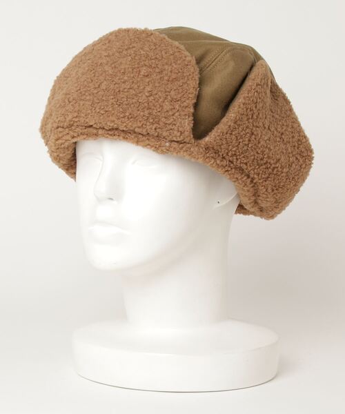 B'2nd（ビーセカンド）の「Mr.FATMAN (ミスターファットマン) Cord Lane Bomber Cap/5213022（ハット・メンズ・ブラック/ベージュ・LARGE）」の2枚目の写真