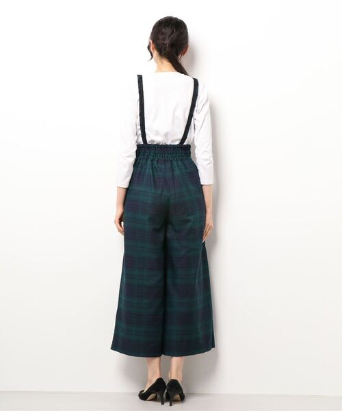 axes femme(アクシーズファム)の「タータンチェック柄サス付PT(その他パンツ・レディース・ブルーグリーン/マスタード/ワイン・MEDIUM)」の5枚目の写真