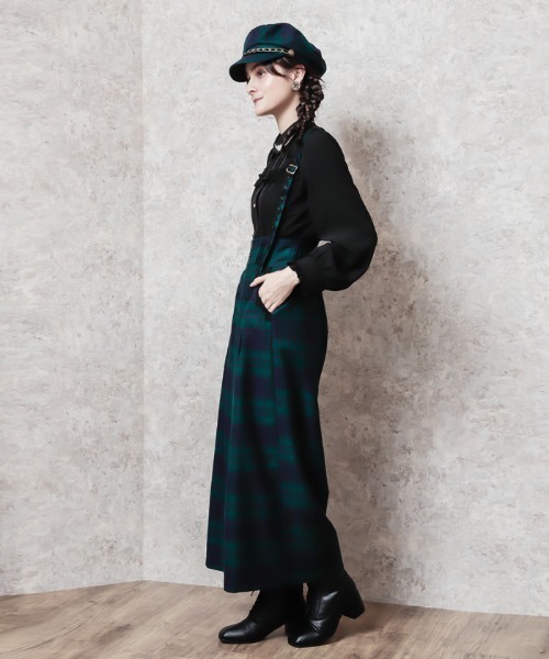 axes femme(アクシーズファム)の「タータンチェック柄サス付PT(その他パンツ・レディース・ブルーグリーン/マスタード/ワイン・MEDIUM)」の13枚目の写真