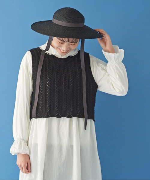 Malle(マル)の「△malle 麦ブレードハット NO.3(ハット・レディース・ブラック/ナチュラル・FREE)」の6枚目の写真