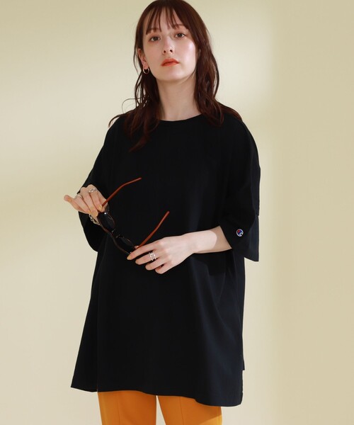 Champion（チャンピオン）の「Champion × Ray BEAMS / 別注 ビッグ Tシャツ（Tシャツ/カットソー・レディース・ホワイト/ブラック/ボルドー・MEDIUM）」の15枚目の写真