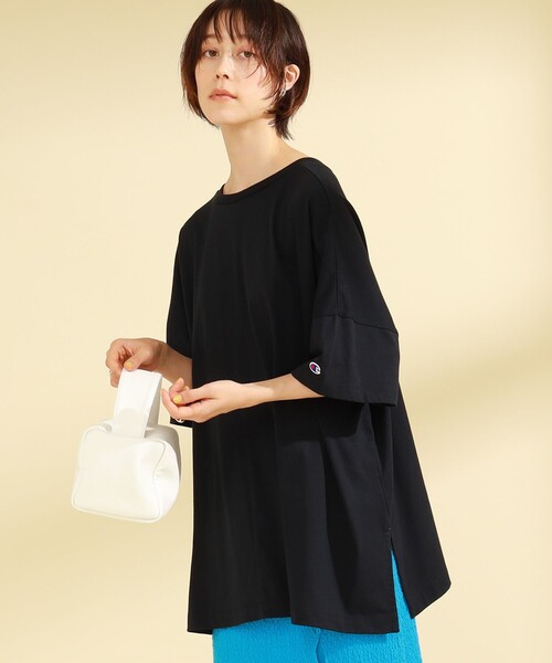 Champion（チャンピオン）の「Champion × Ray BEAMS / 別注 ビッグ Tシャツ（Tシャツ/カットソー・レディース・ホワイト/ブラック/ボルドー・MEDIUM）」の22枚目の写真