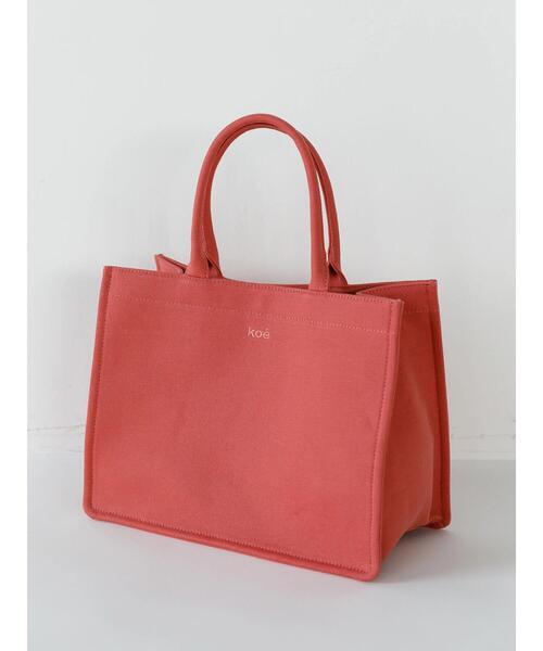 koe(コエ)の「キャンバスブックトート*(トートバッグ・レディース・ブラック/グレー/ピンク/ブルー/グリーン/アイボリー/ベージュ・FREE)」の11枚目の写真