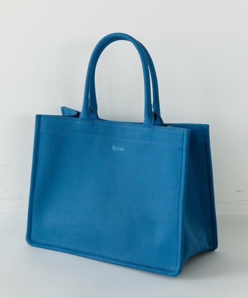 koe(コエ)の「キャンバスブックトート*(トートバッグ・レディース・ブラック/グレー/ピンク/ブルー/グリーン/アイボリー/ベージュ・FREE)」の6枚目の写真