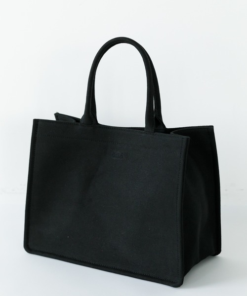 koe(コエ)の「キャンバスブックトート*(トートバッグ・レディース・ブラック/グレー/ピンク/ブルー/グリーン/アイボリー/ベージュ・FREE)」の2枚目の写真