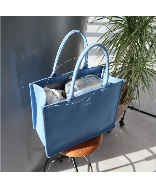 koe(コエ)の「キャンバスブックトート*(トートバッグ・レディース・ブラック/グレー/ピンク/ブルー/グリーン/アイボリー/ベージュ・FREE)」の8枚目の写真