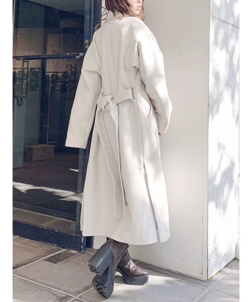 dazzlin（ダズリン）の「ベーシックダブルチェスターコート（チェスターコート・レディース・ブラック/キャメル/ブルー/アイボリー・FREE）」の9枚目の写真