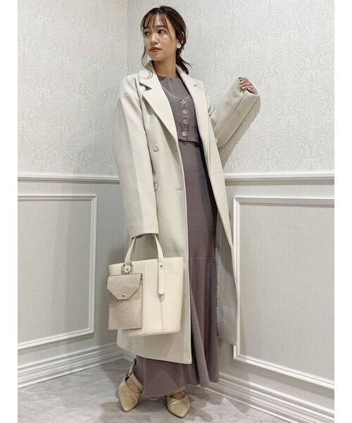 dazzlin（ダズリン）の「ベーシックダブルチェスターコート（チェスターコート・レディース・ブラック/キャメル/ブルー/アイボリー・FREE）」の19枚目の写真