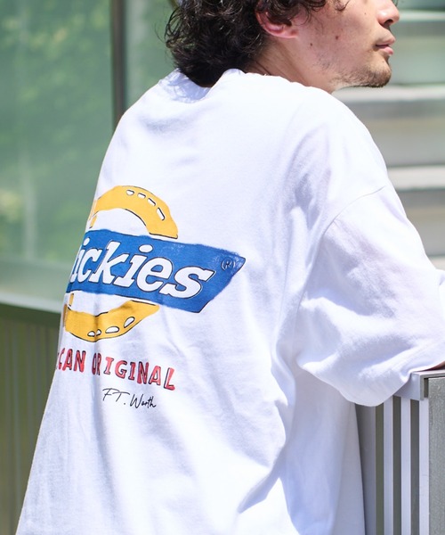 Dickies(ディッキーズ)の「【一部SHOP限定】【Dickies/ディッキーズ】別注バックプリント手書きロゴビッグTee(Tシャツ/カットソー・メンズ・ブラック/グレー/ホワイト/ネイビー・FREE)」の2枚目の写真