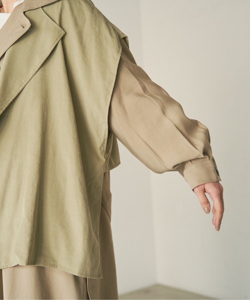 ANGIE（アンジー）の「ベスト付き 3WAYデザインコート（トレンチコート・レディース・ベージュ/スミクロ/ライトベージュ・FREE）」の6枚目の写真