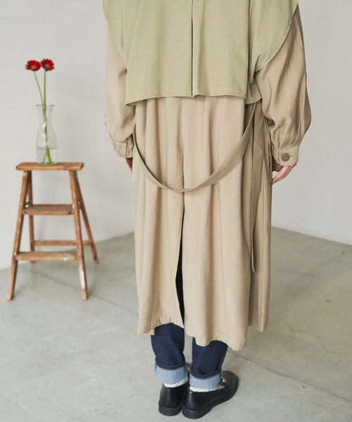 ANGIE（アンジー）の「ベスト付き 3WAYデザインコート（トレンチコート・レディース・ベージュ/スミクロ/ライトベージュ・FREE）」の9枚目の写真