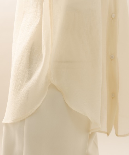 mline（エムライン）の「[mline] シアーボリューム袖ブラウス（シャツ/ブラウス・レディース・ベージュ/アイボリー・FREE）」の12枚目の写真