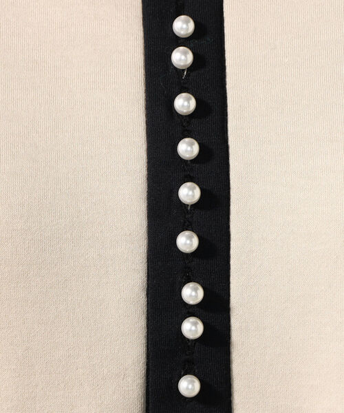 Rie Miller(リエミラー)の「2WAYポロ衿ダンボールニットノースリーブワンピース(ワンピース・レディース・ブラック/ベージュ・38)」の19枚目の写真