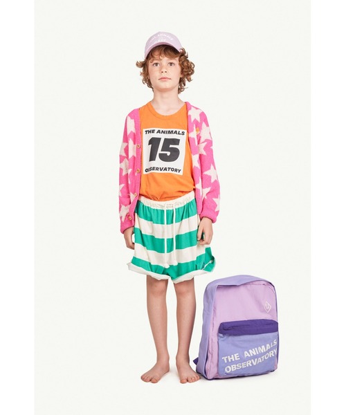 The animals observatory(ジ・アニマルズ・オブザーバトリー)の「The animals observatory / フロント ロゴプリント キャップ(キャップ・キッズ・ネイビー/ラベンダー・M/L)」の12枚目の写真