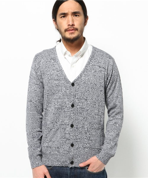 WEGO（ウィゴー）の「WEGO/引き揃えカーディガン（カーディガン/ボレロ・メンズ・ネイビー/レッド・MEDIUM/LARGE）」の2枚目の写真