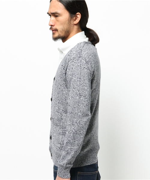 WEGO（ウィゴー）の「WEGO/引き揃えカーディガン（カーディガン/ボレロ・メンズ・ネイビー/レッド・MEDIUM/LARGE）」の4枚目の写真