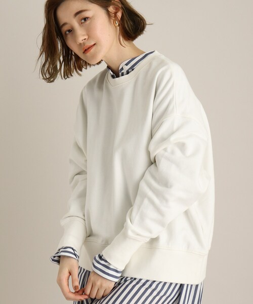 THE SHOP TK （ザ ショップ ティーケー ）の「◆バイオカラーウラケプルオーバー（スウェット・レディース・チャコールグレー/イエロー系その他/ホワイト系/パープル系・12/13）」の2枚目の写真