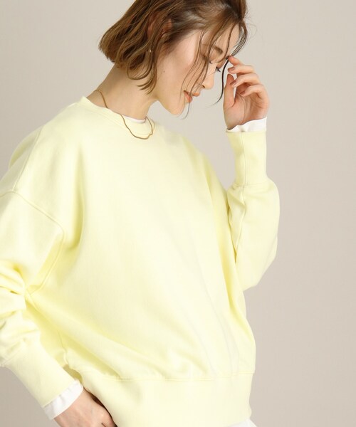 THE SHOP TK （ザ ショップ ティーケー ）の「◆バイオカラーウラケプルオーバー（スウェット・レディース・チャコールグレー/イエロー系その他/ホワイト系/パープル系・12/13）」の4枚目の写真