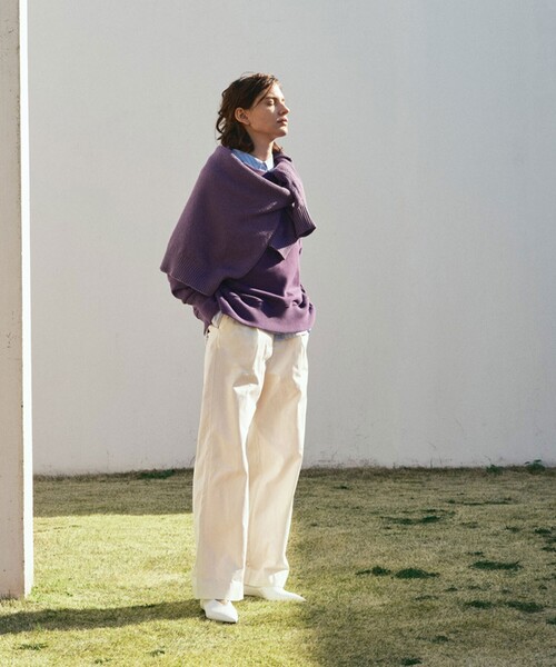 THE SHOP TK （ザ ショップ ティーケー ）の「◆バイオカラーウラケプルオーバー（スウェット・レディース・チャコールグレー/イエロー系その他/ホワイト系/パープル系・12/13）」の13枚目の写真