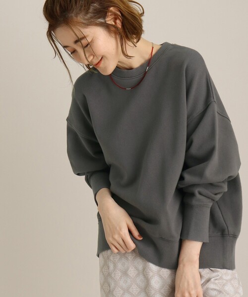 THE SHOP TK （ザ ショップ ティーケー ）の「◆バイオカラーウラケプルオーバー（スウェット・レディース・チャコールグレー/イエロー系その他/ホワイト系/パープル系・12/13）」の10枚目の写真