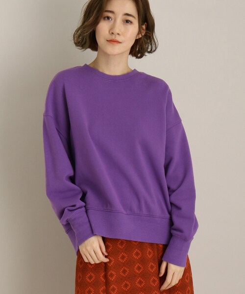 THE SHOP TK （ザ ショップ ティーケー ）の「◆バイオカラーウラケプルオーバー（スウェット・レディース・チャコールグレー/イエロー系その他/ホワイト系/パープル系・12/13）」の7枚目の写真