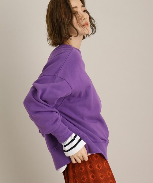 THE SHOP TK （ザ ショップ ティーケー ）の「◆バイオカラーウラケプルオーバー（スウェット・レディース・チャコールグレー/イエロー系その他/ホワイト系/パープル系・12/13）」の17枚目の写真