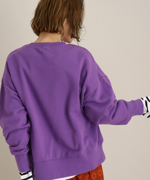 THE SHOP TK （ザ ショップ ティーケー ）の「◆バイオカラーウラケプルオーバー（スウェット・レディース・チャコールグレー/イエロー系その他/ホワイト系/パープル系・12/13）」の20枚目の写真