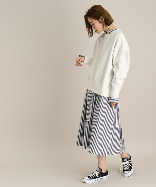 THE SHOP TK （ザ ショップ ティーケー ）の「◆バイオカラーウラケプルオーバー（スウェット・レディース・チャコールグレー/イエロー系その他/ホワイト系/パープル系・12/13）」の15枚目の写真