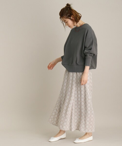 THE SHOP TK （ザ ショップ ティーケー ）の「◆バイオカラーウラケプルオーバー（スウェット・レディース・チャコールグレー/イエロー系その他/ホワイト系/パープル系・12/13）」の12枚目の写真